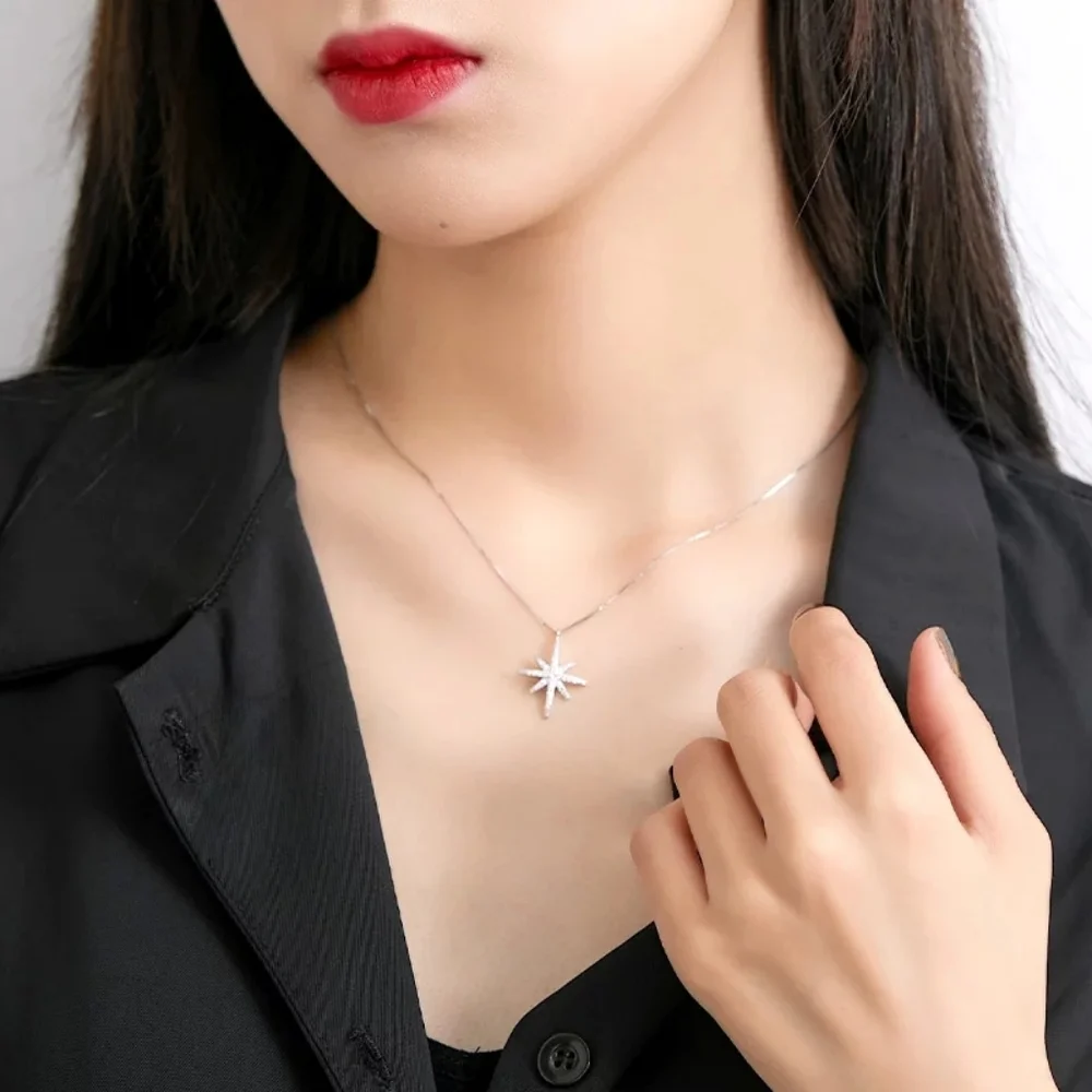 COPY - New Silver Star Diamond Necklace - Picture 2 of 3